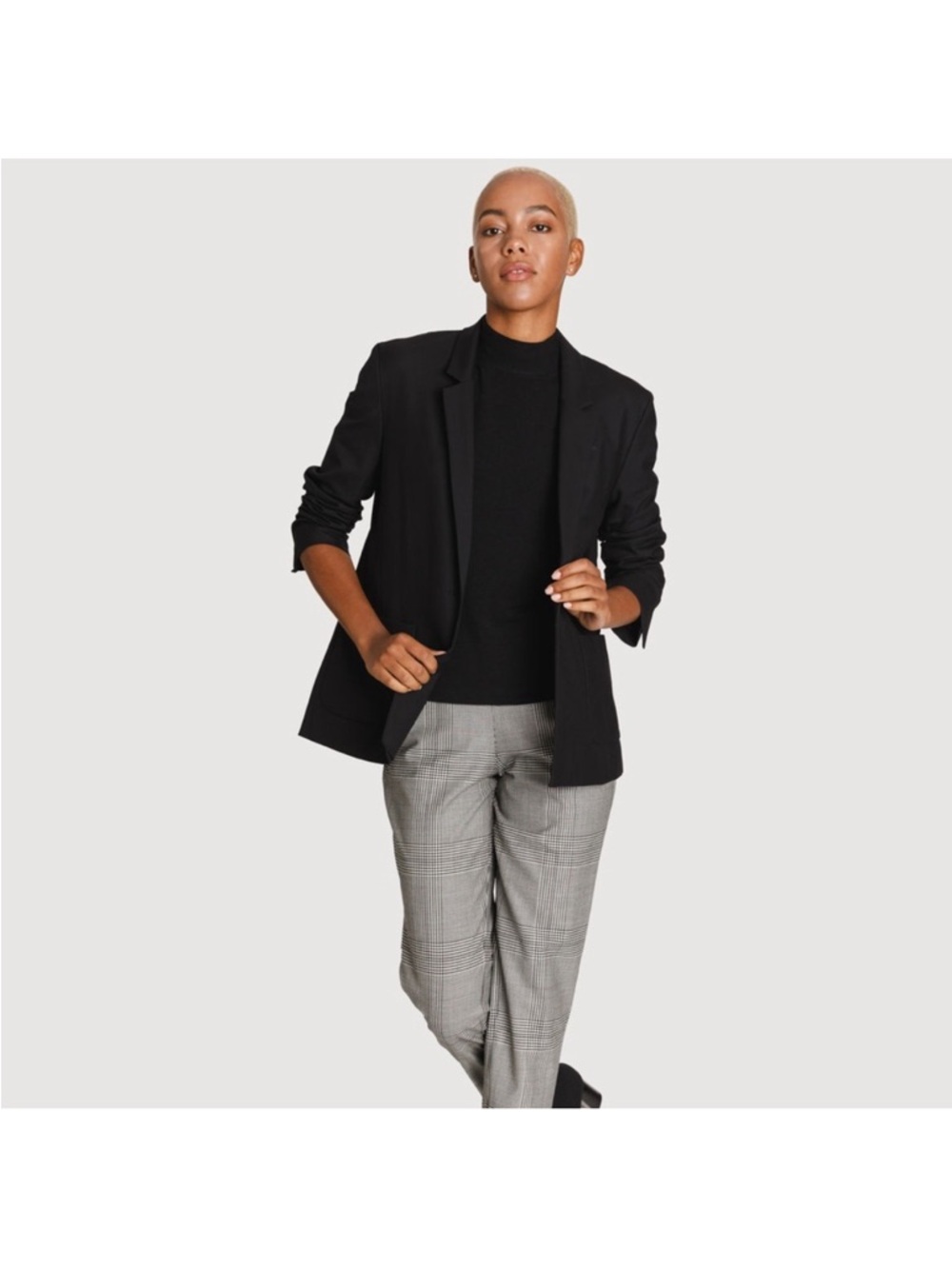 NEW Kit and Ace Classic Stretch Performance Black Button Blazer Jacket 6